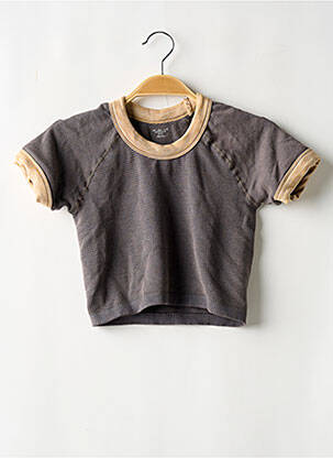 Top stretch manches courtes marron OUT FROM UNDER femme