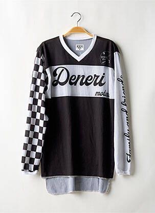 T-shirt noir DENERI MOTORS pour homme