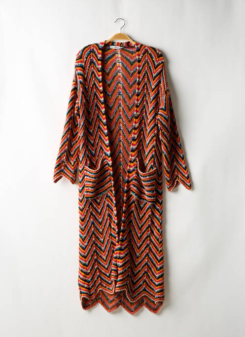 Gilet manches longues orange ZARA pour femme