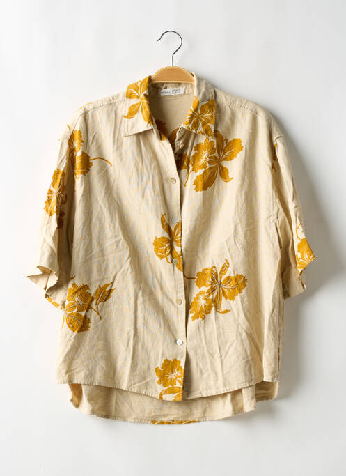 Chemise manches courtes marron OYSHO pour homme