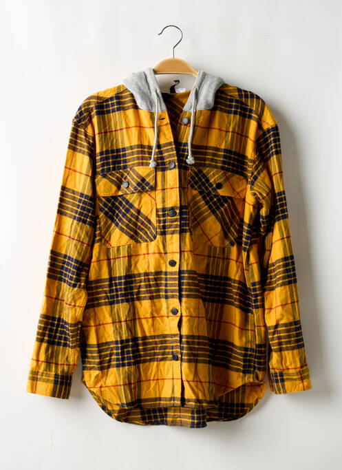 Chemise manches longues orange DIVIDED H&M pour homme