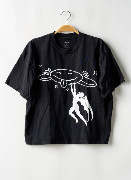 T-shirt noir OBEY pour femme