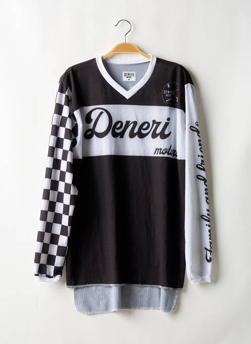 T-shirt noir DENERI MOTORS pour homme