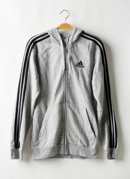 Veste casual gris ADIDAS pour homme