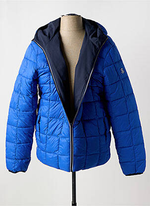 Doudoune poches a capuche bleu JACK & JONES homme