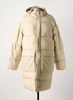 Doudoune poches a capuche beige JACK & JONES homme