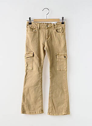 Pantalon cargo tissage denim taille ajustable beige MAYORAL fille