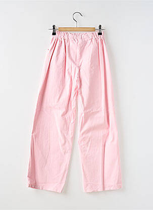Jean coupe flare taille haute taille élastique rose MINI MIGNON fille