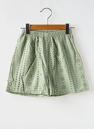 Short taille normale taille élastique vert MINI MIGNON fille