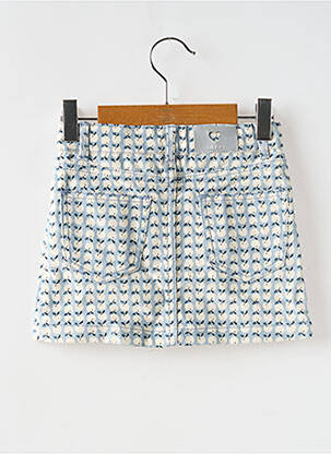 Jupe mi-longue taille ajustable bleu MAYORAL fille