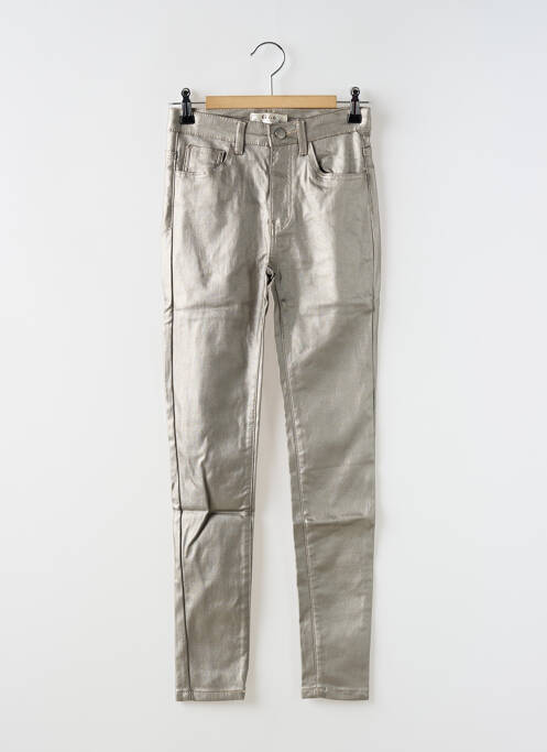 Jeans coupe slim argent G66 pour fille