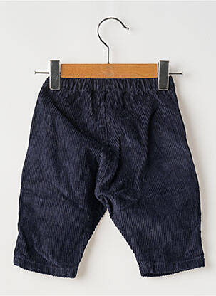 Pantalon droit coupe droite taille élastique bleu PETIT BATEAU garçon