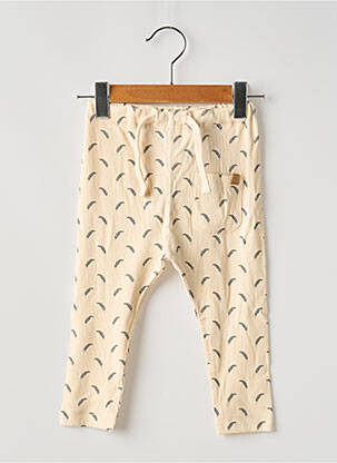 Legging stretch taille élastique beige LIL'ATELIER fille
