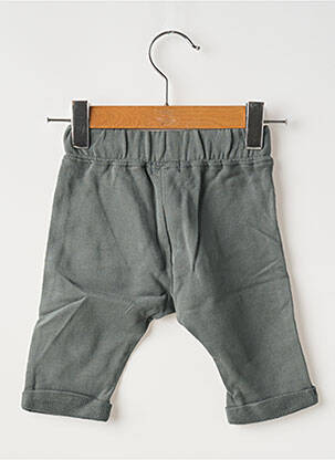 Pantalon droit tissage jersey taille élastique vert MOULIN ROTY enfant