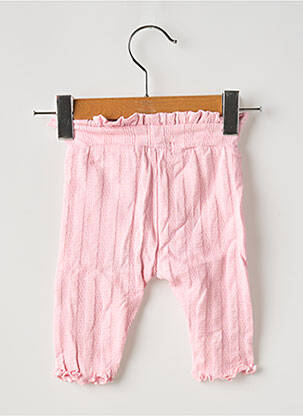 Legging stretch taille ajustable rose NAME IT fille