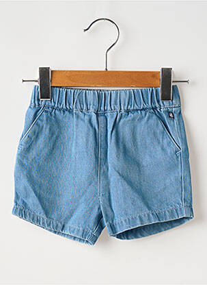 Short tissage popeline taille élastique bleu PETIT BATEAU garçon