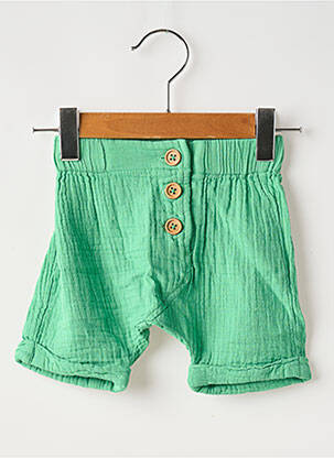 Short tissage popeline vert MOULIN ROTY garçon