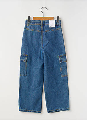 Jeans coupe large fermeture zippée sous rabat boutonné bleu NAME IT fille
