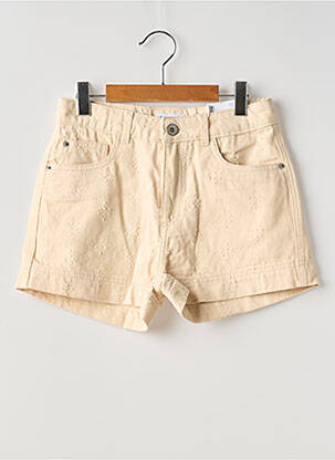 Short fermeture zippée sous rabat boutonné taille ajustable beige MAYORAL fille