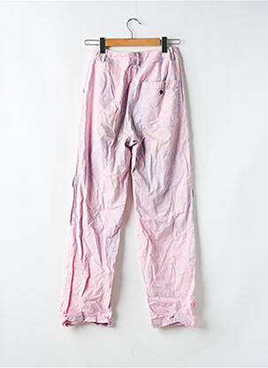 Pantalon cargo taille haute taille haute rose COLLUSION femme