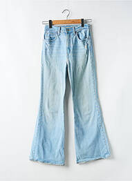 Jean coupe flare effet usé délavé taille haute bleu LEVIS femme