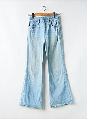 Jean coupe flare effet usé délavé taille haute bleu LEVIS femme