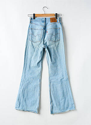 Jean coupe flare effet usé délavé taille haute bleu LEVIS femme