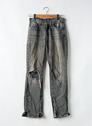 Jeans coupe droite effet usé délavé taille normale gris BDG URBAN OUTFFITERS femme