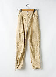Pantalon cargo taille élastique taille haute beige NA-KD femme