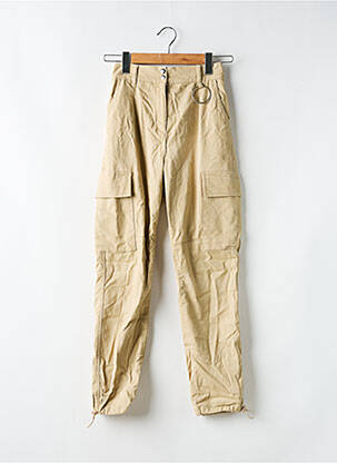 Pantalon cargo taille haute taille haute beige NA-KD femme