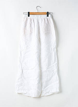 Pantalon large tissage crêpe taille normale blanc OYSHO femme