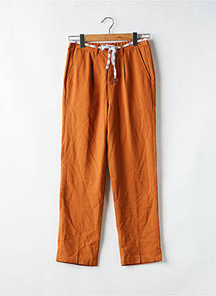 Pantalon chino fermeture zippée sous rabat boutonné taille haute orange VANS femme