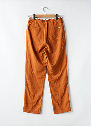 Pantalon chino fermeture zippée sous rabat boutonné taille haute orange VANS femme