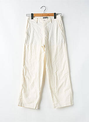 Pantalon chino tissage popeline taille haute beige DOCKERS femme