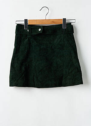 Mini-jupe doublure vert ZARA femme