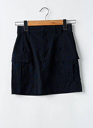 Jupe courte taille haute bleu ZARA femme