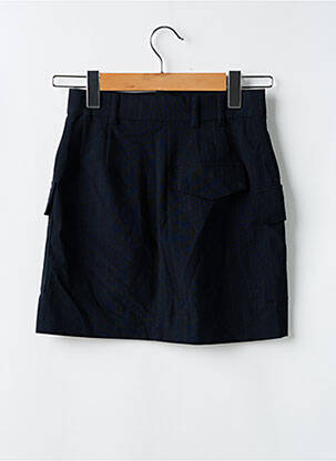 Jupe courte taille à pinces bleu ZARA femme
