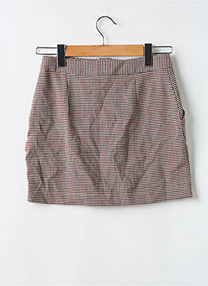 Mini-jupe coupe droite rouge PULL & BEAR femme