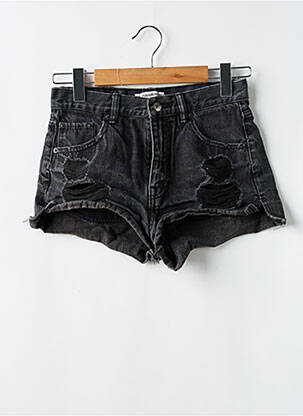 Short tissage denim taille normale noir PULL & BEAR femme