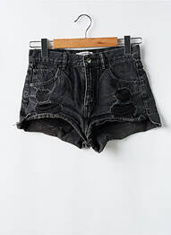 Short tissage denim taille normale noir PULL & BEAR femme
