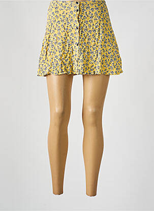 Jupe courte taille normale jaune DIVIDED H&M femme