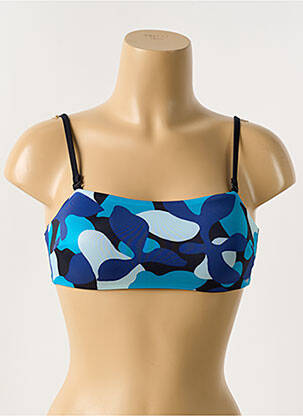 Haut de maillot de bain stretch haut soutien-gorge emboitant bleu SLOGGI femme