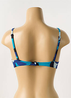 Haut de maillot de bain stretch haut soutien-gorge moulé bleu SLOGGI femme