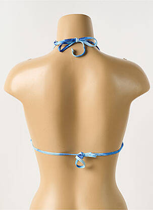 Haut de maillot de bain stretch haut triangles bleu SANS MARQUE femme
