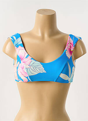 Haut de maillot de bain stretch bleu SANS MARQUE femme