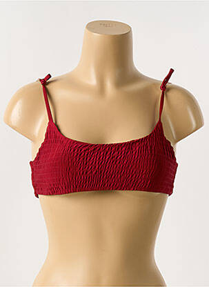 Haut de maillot de bain stretch rouge SANS MARQUE femme