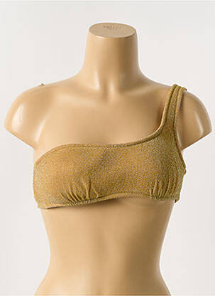 Haut de maillot de bain stretch haut soutien-gorge moulé or SANS MARQUE femme