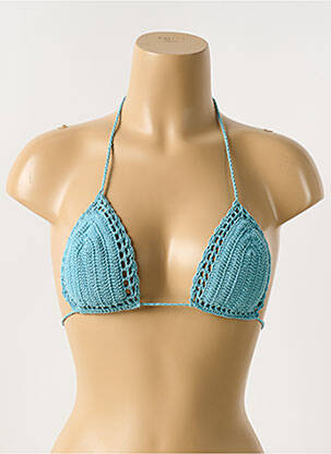 Haut de maillot de bain fermeture liens à nouer haut triangles bleu SANS MARQUE femme
