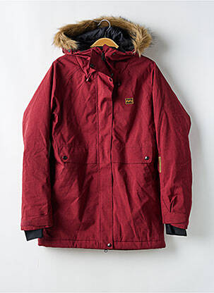 Parka manches longues a capuche rouge BILLABONG femme