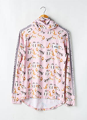 Sous-pull imprimé fantaisie manches longues rose EIVY femme